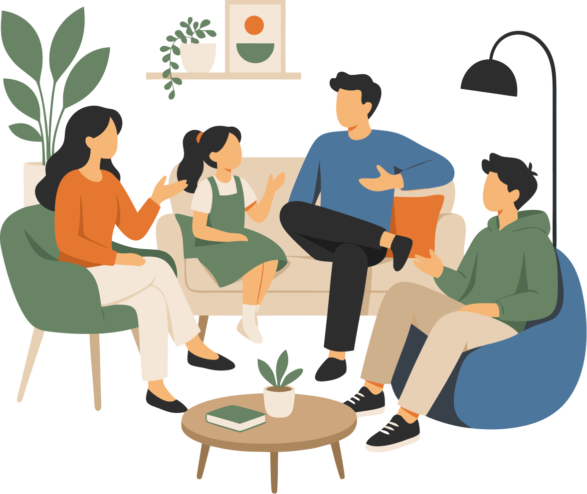 Parent and child using the Partners in Parenting program together