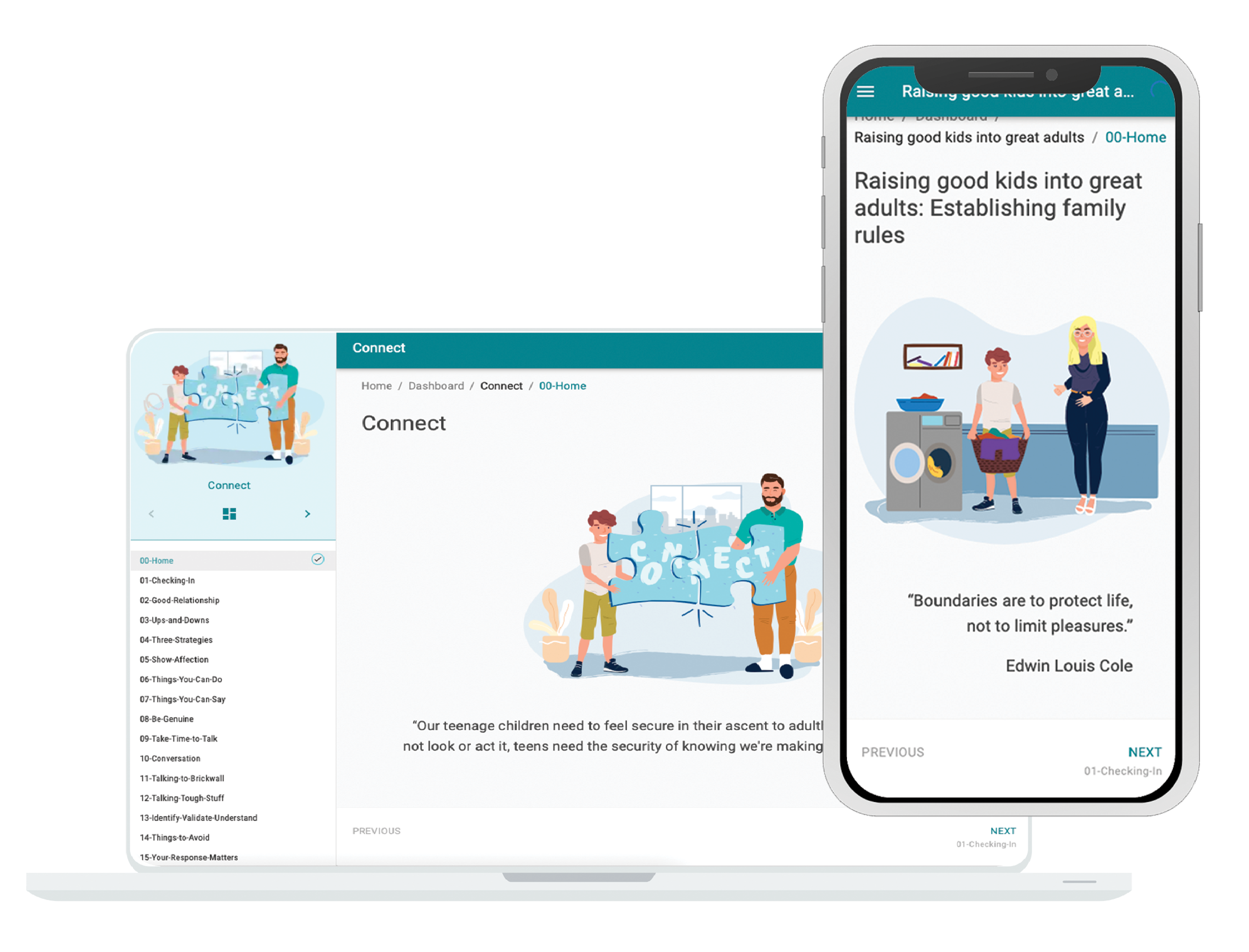 PiP responsive interface on desktop and mobile
